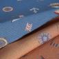 Preview: Dekostoff Jacquard Maritime Motive auf blau
